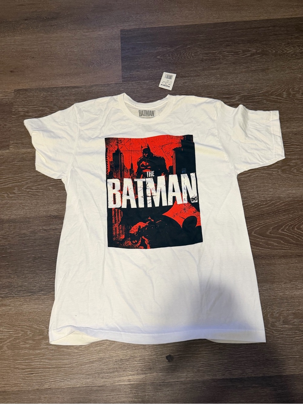 Batman Graphic Tee White Large NWT